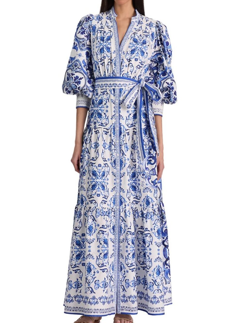 Alice and Olivia Cora Tiered Maxi Dress